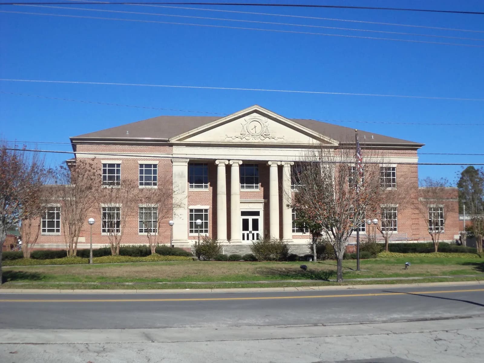 South face of the Baker County Courthouse in Macclenny